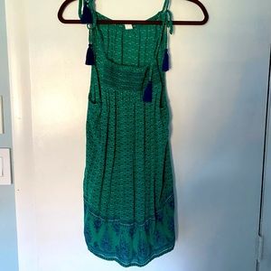 Old Navy semi sheer tank top with adjustable tie straps